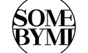 Logo of SOME BY MI brand in a circular design with black text on a white background