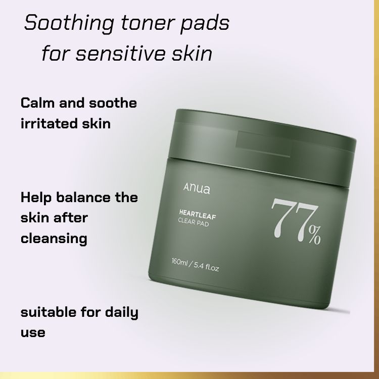 What Anua - Heartleaf 77% Toner Pad | calming toner pads for sensitive skin does