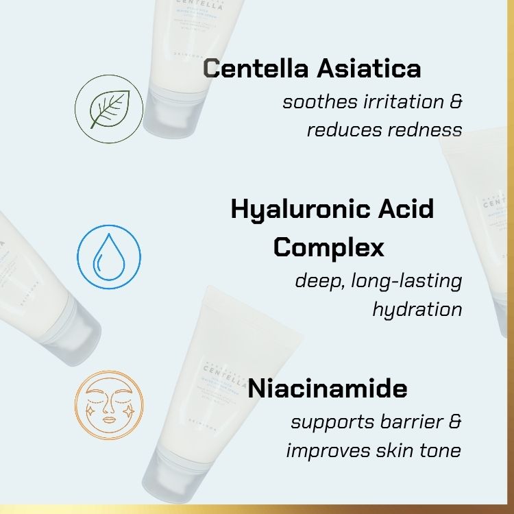 Key ingredients of Sunscreen for Sensitive Skin | SKIN1004 Centella Hyalu-Cica Sun Serum