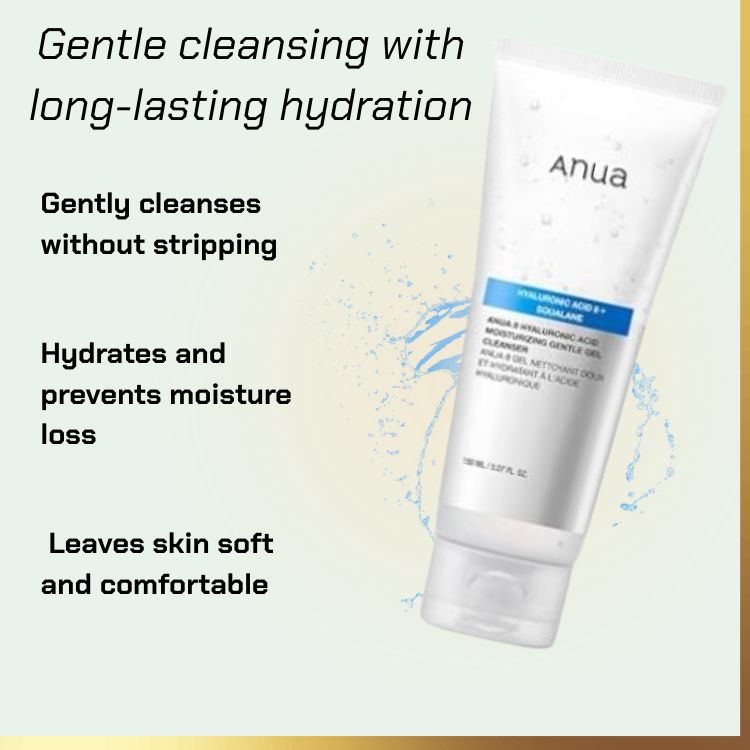 What it does - Anua - 8 Hyaluronic Acid Moisturizing Gentle Gel Cleanser | hydrating gel cleanser for sensitive skin