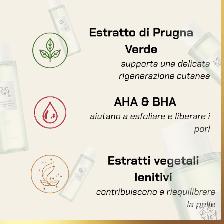 Key ingredients of Beauty of Joseon - Apricot Blossom Peeling Gel | gel peeling delicato per pelli sensibili