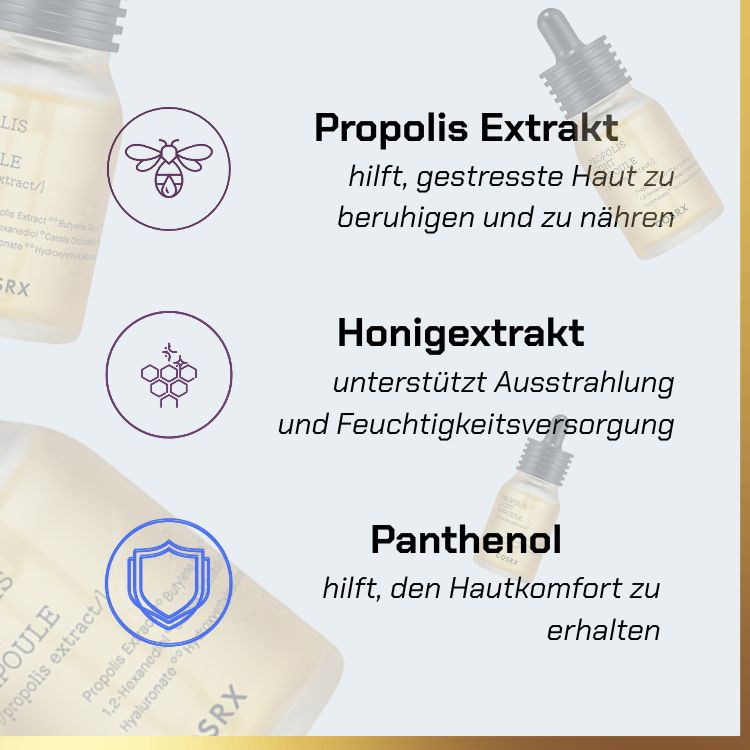 Key ingredients of COSRX – Full Fit Propolis Light Ampulle | Propolis Ampulle für strahlende Haut