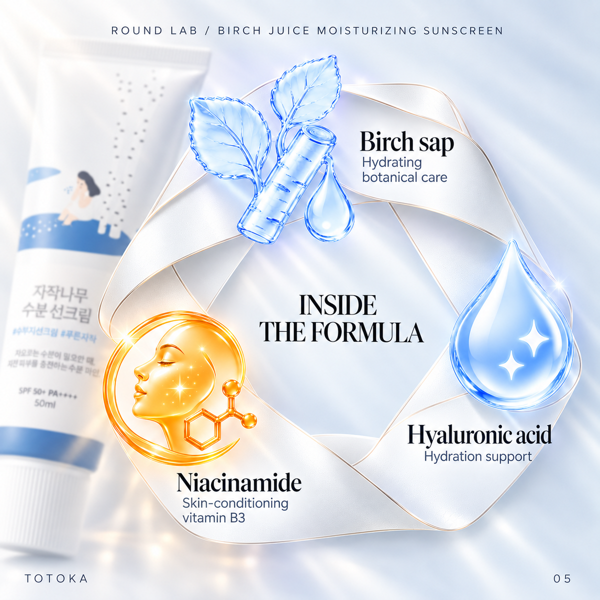 Round Lab — Birch Juice Moisturizing Sunscreen SPF50+ PA++++