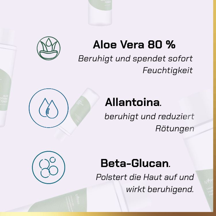 Key ingredients of IsNTREE – Beruhigendes Aloe-Gesichtswasser | aloe toner für empfindliche haut