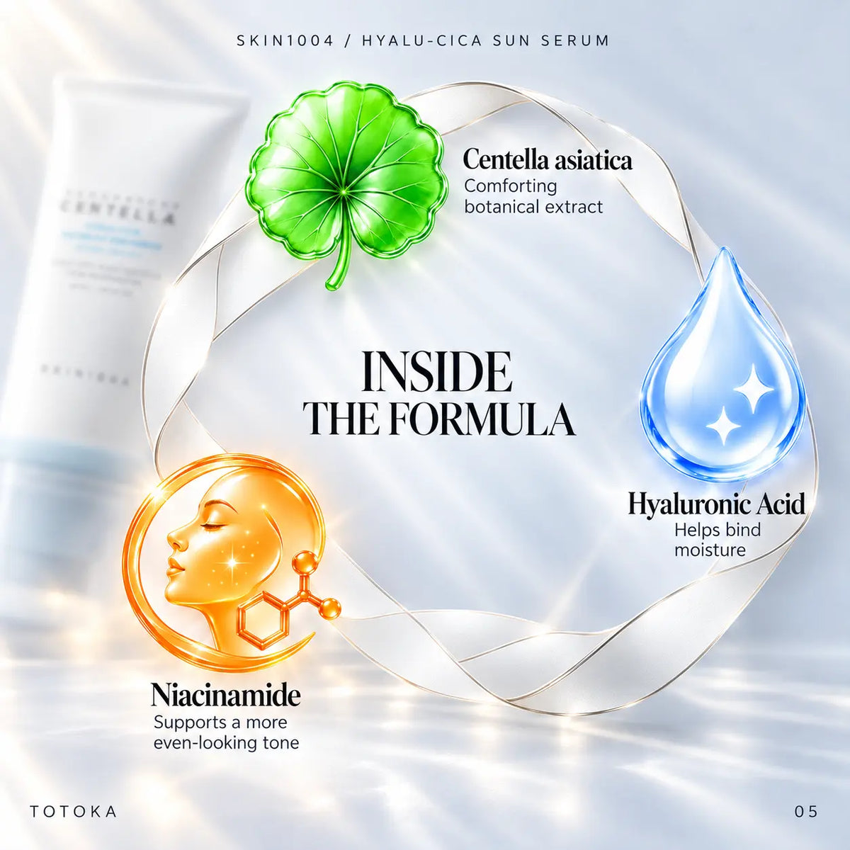 SKIN1004 — Madagascar Centella Hyalu-Cica Water-Fit Sun Serum SPF50+ PA++++ Skin1004