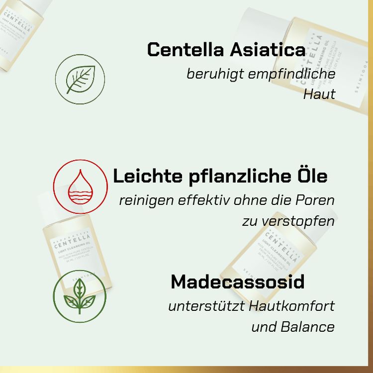 Key ingredients of SKIN1004 - Madagaskar Centella Light Reinigungsöl | Reinigungsöl für empfindliche Haut