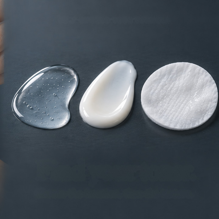 Watery, milky and treatment toner textures