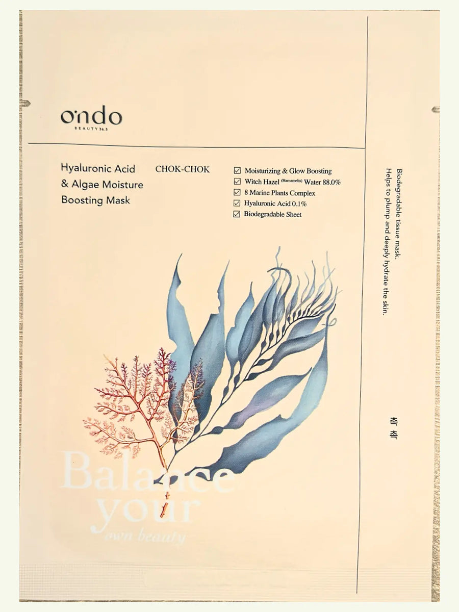 Ondo – Chok - Chok Hyaluronic Acid & Algae Hydrating Mask – Korean skincare by TOTOKA
