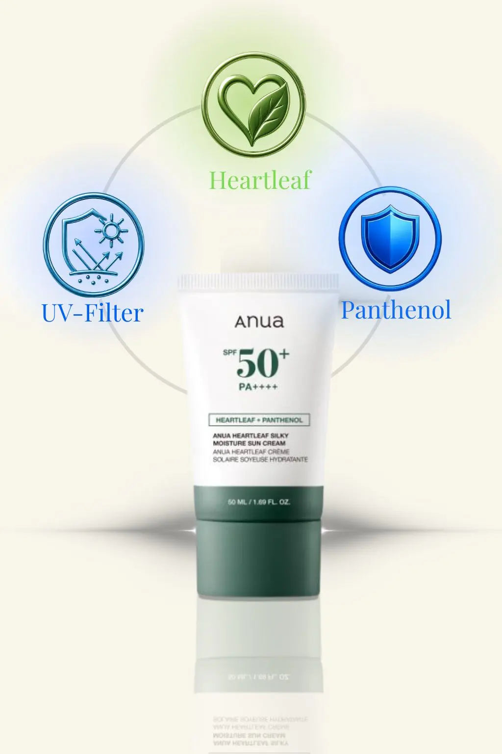 Anua - Heartleaf Silky Moisture Sunscreen | sunscreen for sensitive skin ANUA