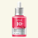 serum red bottle on a beige background