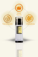 Cosme Advanced Face Radiance Cream with snail mucin, niacinamide, and glutathione on a white background