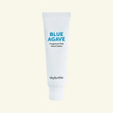 Tube of Blue Agave fragrance-free hand cream by skybottle on a light beige background
